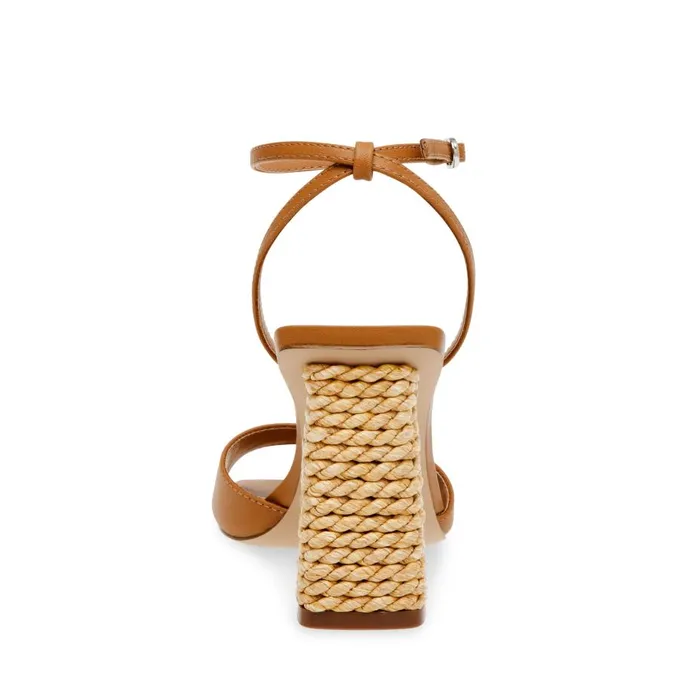 Steve Madden Rozlyn Tan Leather Womens Heels