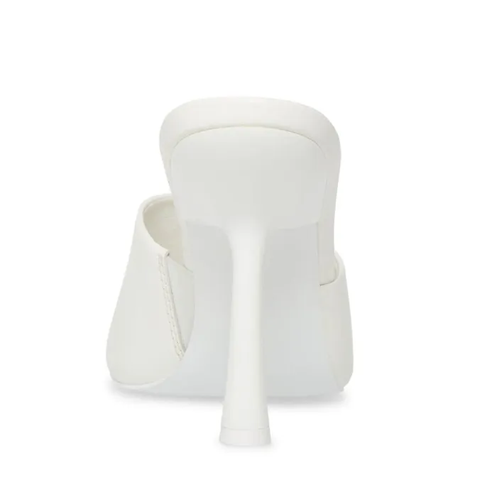 Steve Madden Selene White Leather Womens Heels