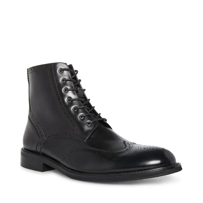 Steve Madden Xanddy Black Leather Mens Boots Steve Madden Xanddy Black Leather Mens Boots