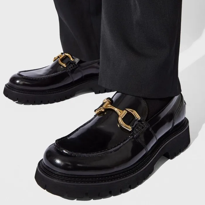 Steve Madden Zylo Black Box Mens Loafers