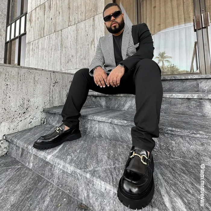 Steve Madden Zylo Black Box Mens Loafers