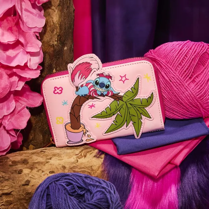 Stitch In Cheshire Cat Costume Exclusive Zip Around Wallet Unisex Loungefly Bags and Wallets