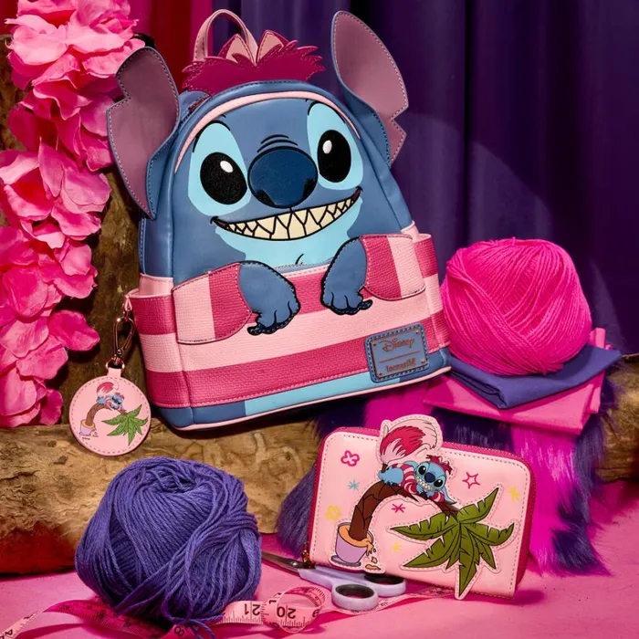 Stitch In Cheshire Cat Costume Exclusive Zip Around Wallet Unisex Loungefly Bags and Wallets