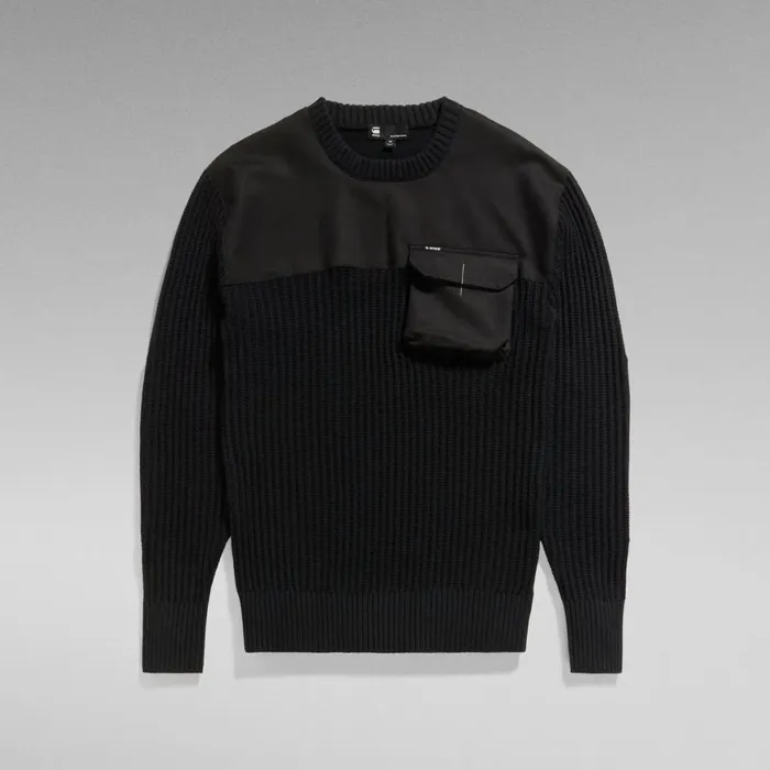 Sweaters Men GStar RAW Army Knitted Sweater Dark Black