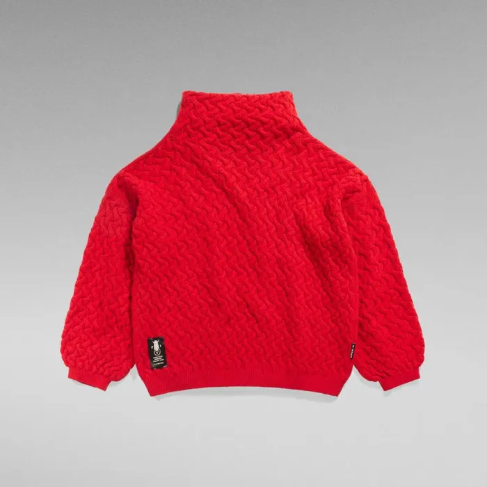 Sweaters Women GStar RAW Chunky Loose Turtle Knitted Sweater Dark Flame