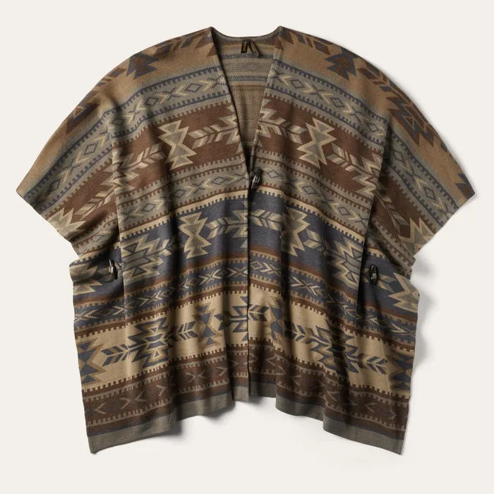 Sweaters Women Stetson Aztec Print Sweater Poncho Multi