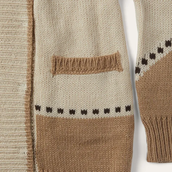 Sweaters Women Stetson Horseshoe and Star Belted Cardigan White