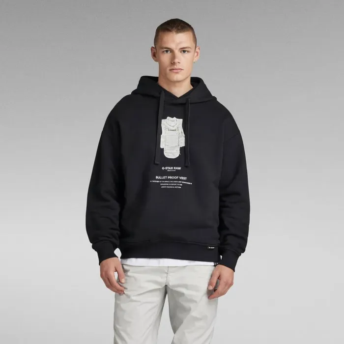 Sweatshirts and Hoodies Men GStar RAW Archive Hooded Loose Sweater Dk Black Bullet Proof Vest Sweatshirts and Hoodies Men GStar RAW Archive Hooded Loose Sweater Dk Black Bullet Proof Vest