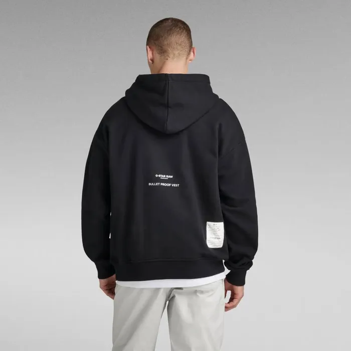 Sweatshirts and Hoodies Men GStar RAW Archive Hooded Loose Sweater Dk Black Bullet Proof Vest