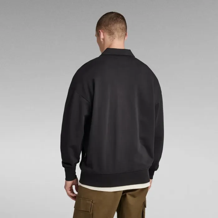 Sweatshirts and Hoodies Men GStar RAW Polo Loose Sweater Dark Black