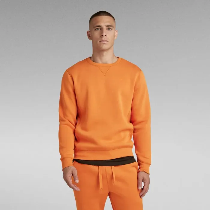 Sweatshirts and Hoodies Men GStar RAW Premium Core Sweater Burned Orange