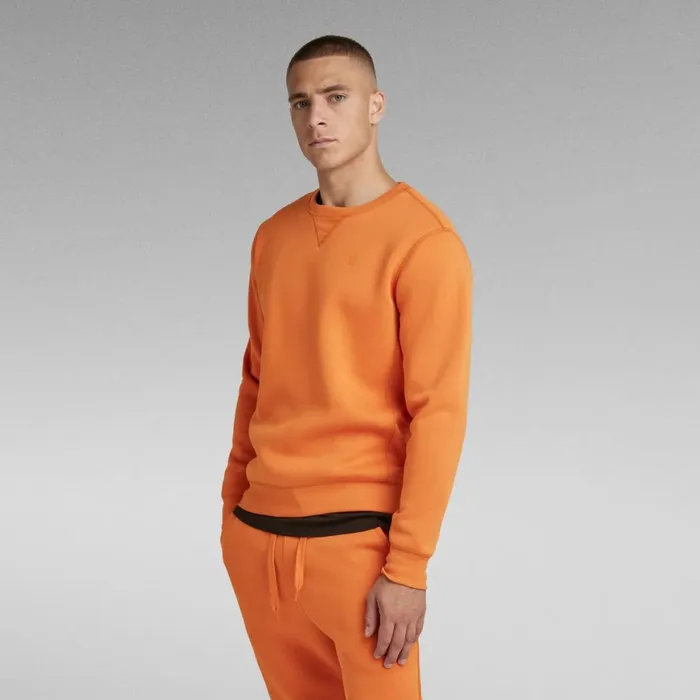 Sweatshirts and Hoodies Men GStar RAW Premium Core Sweater Burned Orange