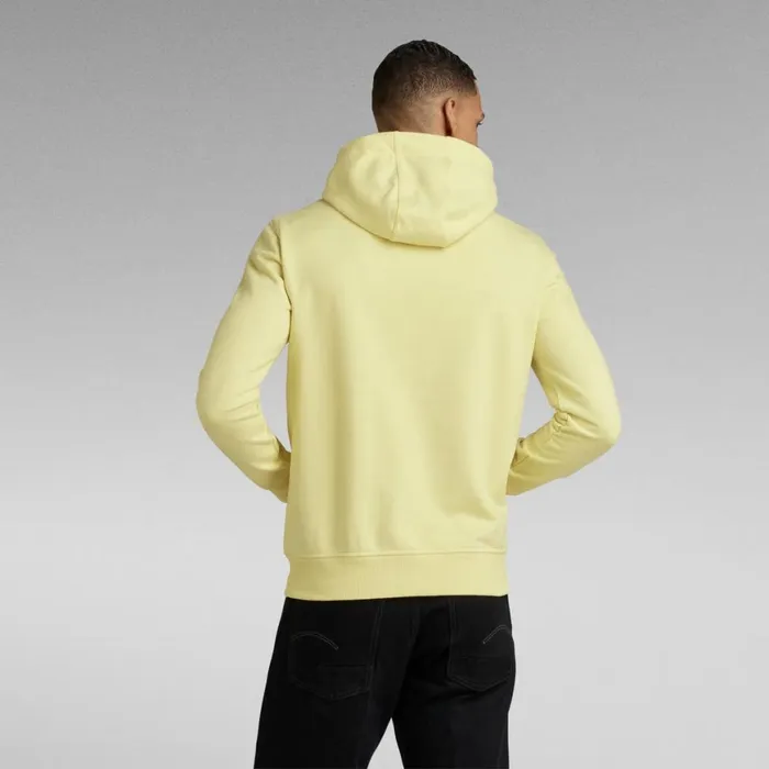 Sweatshirts and Hoodies Men GStar RAW Puff Logo Hooded Sweater Lemonade