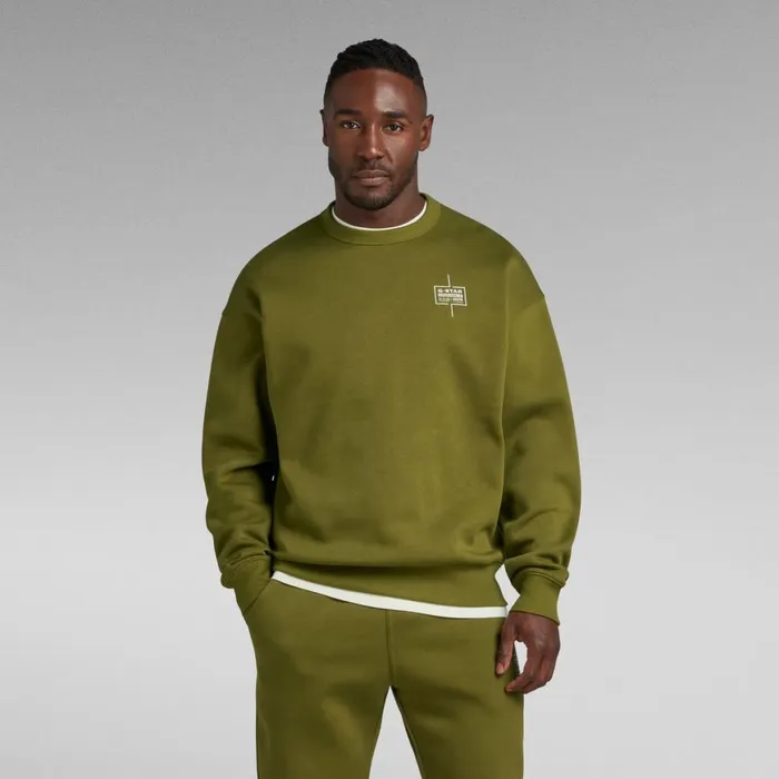 Sweatshirts and Hoodies Men GStar RAW Unisex Core Loose Sweater Avocado