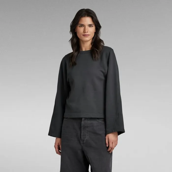 Sweatshirts and Hoodies Women GStar RAW Adjustable Sleeve Cropped Sweater Cloack Sweatshirts and Hoodies Women GStar RAW Adjustable Sleeve Cropped Sweater Cloack