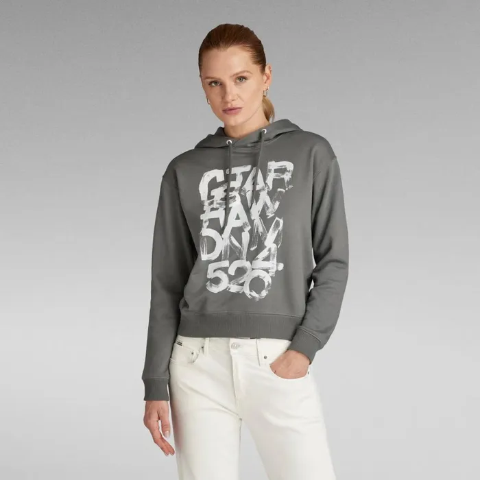 Sweatshirts and Hoodies Women GStar RAW Graphic 3 Hooded Sweater Gs Grey