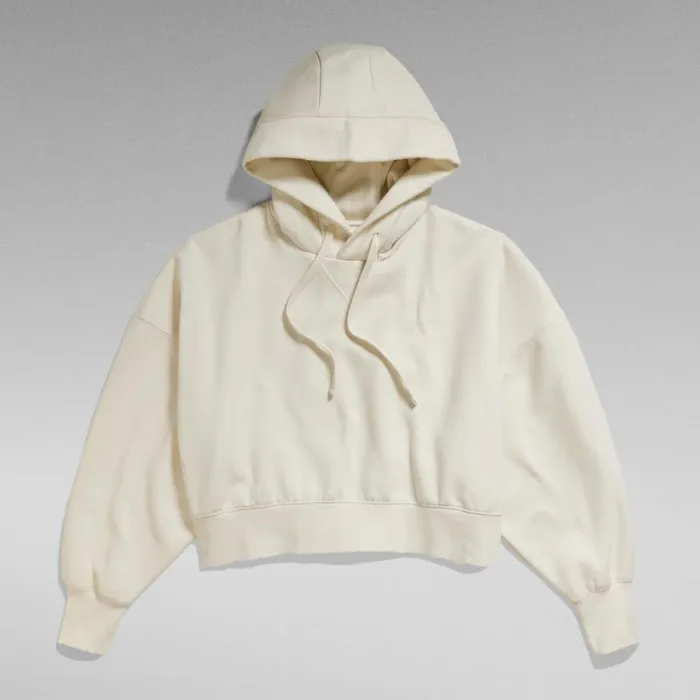 Sweatshirts and Hoodies Women GStar RAW Oversized Cropped Hoodie Eggnog