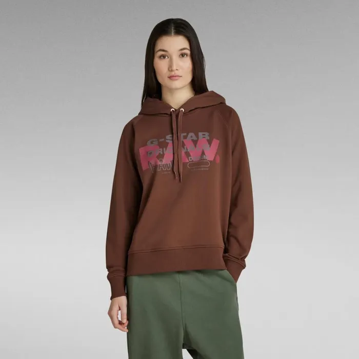 Sweatshirts and Hoodies Women GStar RAW Raglan Raw Originals Hooded Sweater Chocolate Lab Sweatshirts and Hoodies Women GStar RAW Raglan Raw Originals Hooded Sweater Chocolate Lab