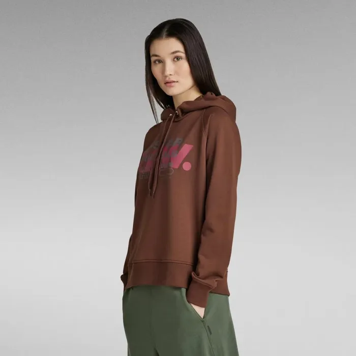Sweatshirts and Hoodies Women GStar RAW Raglan Raw Originals Hooded Sweater Chocolate Lab