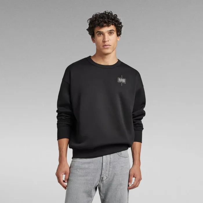 Sweatshirts and Hoodies Women GStar RAW Unisex Core Oversized Sweater Dark Black Sweatshirts and Hoodies Women GStar RAW Unisex Core Oversized Sweater Dark Black