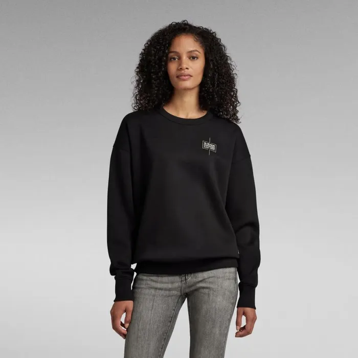 Sweatshirts and Hoodies Women GStar RAW Unisex Core Oversized Sweater Dark Black