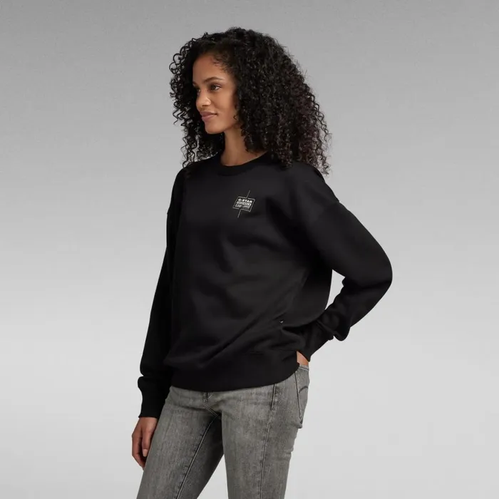 Sweatshirts and Hoodies Women GStar RAW Unisex Core Oversized Sweater Dark Black