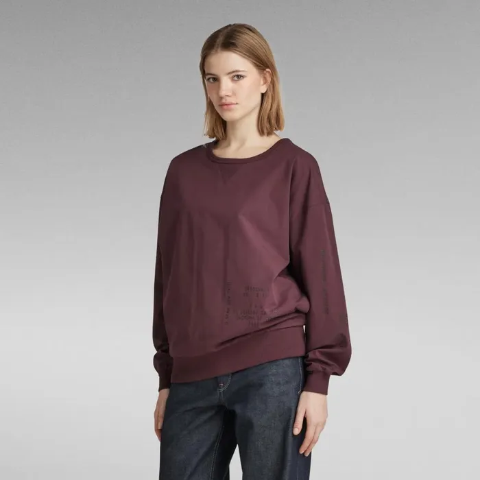 Sweatshirts and Hoodies Women GStar RAW Woven Loose Sweater Vineyard Wine