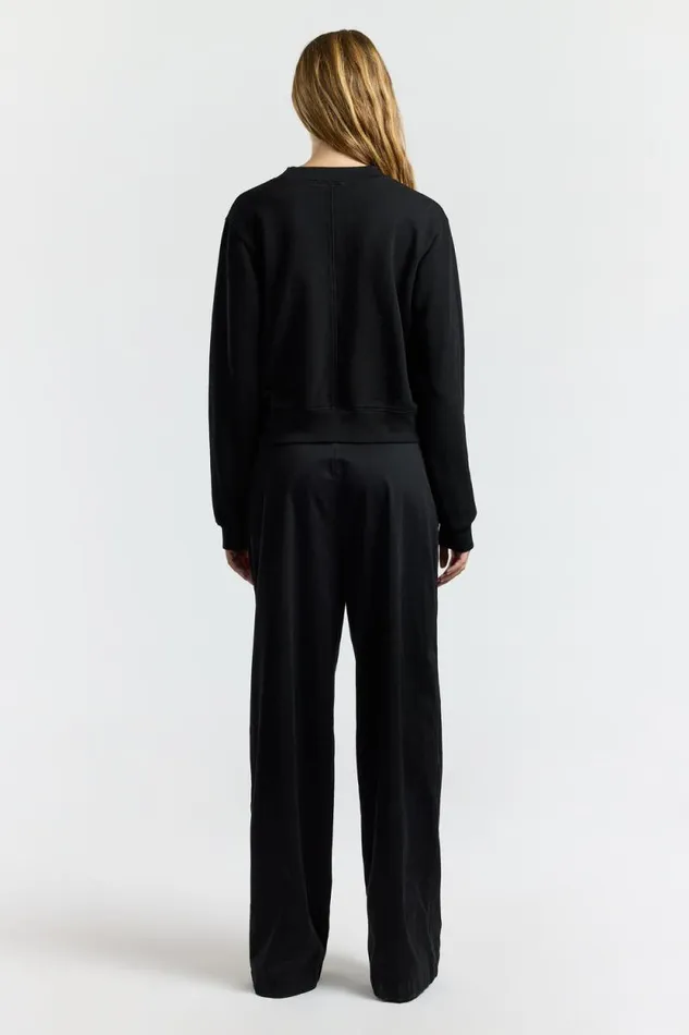 Sweatshirts Women COTTON CITIZEN Milan Crew Sweatshirt Jet Black Sweatshirts Women COTTON CITIZEN Milan Crew Sweatshirt Jet Black