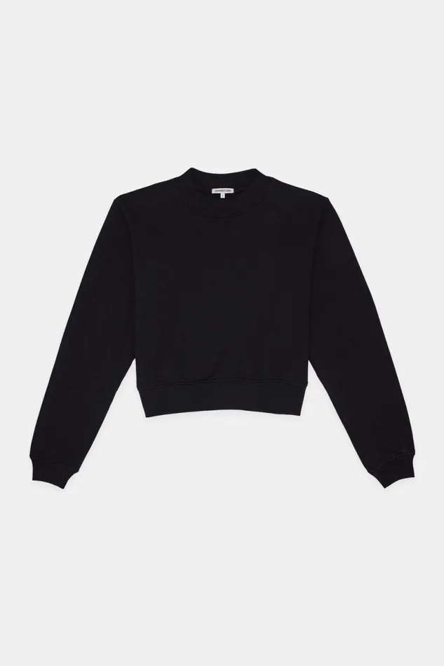 Sweatshirts Women COTTON CITIZEN Milan Crew Sweatshirt Jet Black Sweatshirts Women COTTON CITIZEN Milan Crew Sweatshirt Jet Black