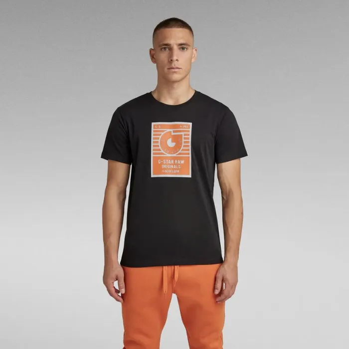 TShirts and Polos Men GStar RAW Boxed High Density Graphic TShirt Dark Black
