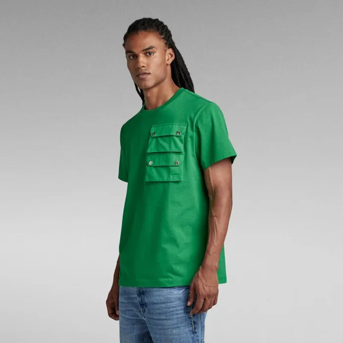 TShirts and Polos Men GStar RAW Double Pocket Utility Loose TShirt Jolly Green