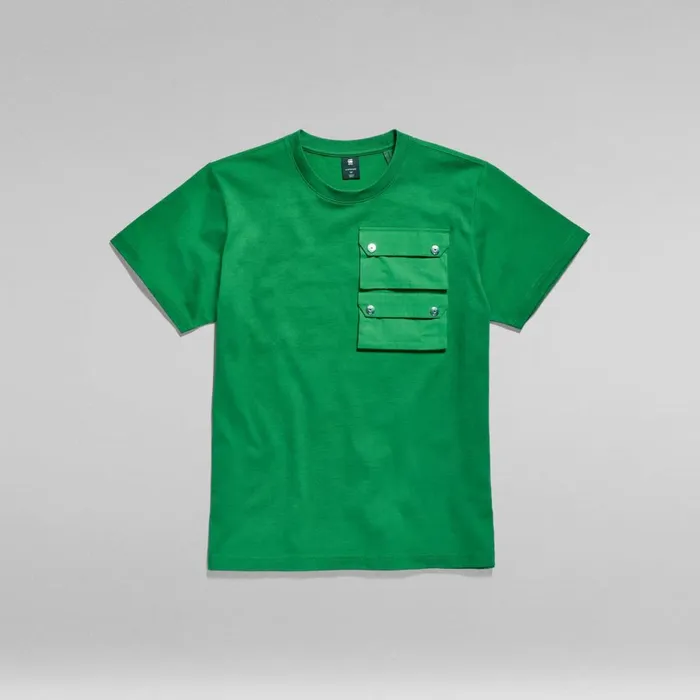 TShirts and Polos Men GStar RAW Double Pocket Utility Loose TShirt Jolly Green
