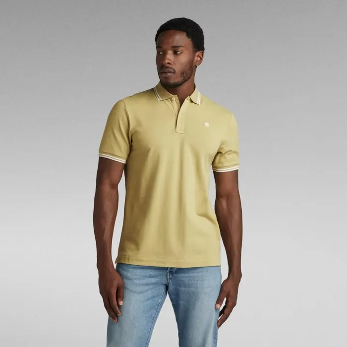 TShirts and Polos Men GStar RAW Dunda Slim Stripe Polo Leek Green