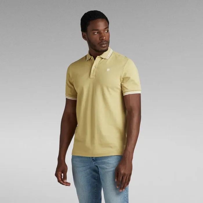 TShirts and Polos Men GStar RAW Dunda Slim Stripe Polo Leek Green