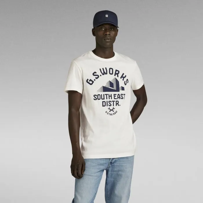 TShirts and Polos Men GStar RAW Graphic 8 TShirt Milk