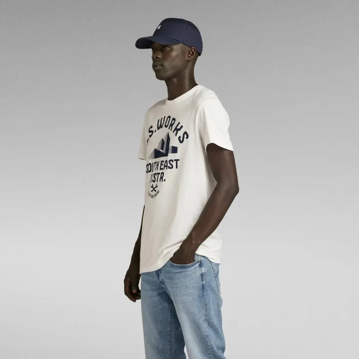 TShirts and Polos Men GStar RAW Graphic 8 TShirt Milk