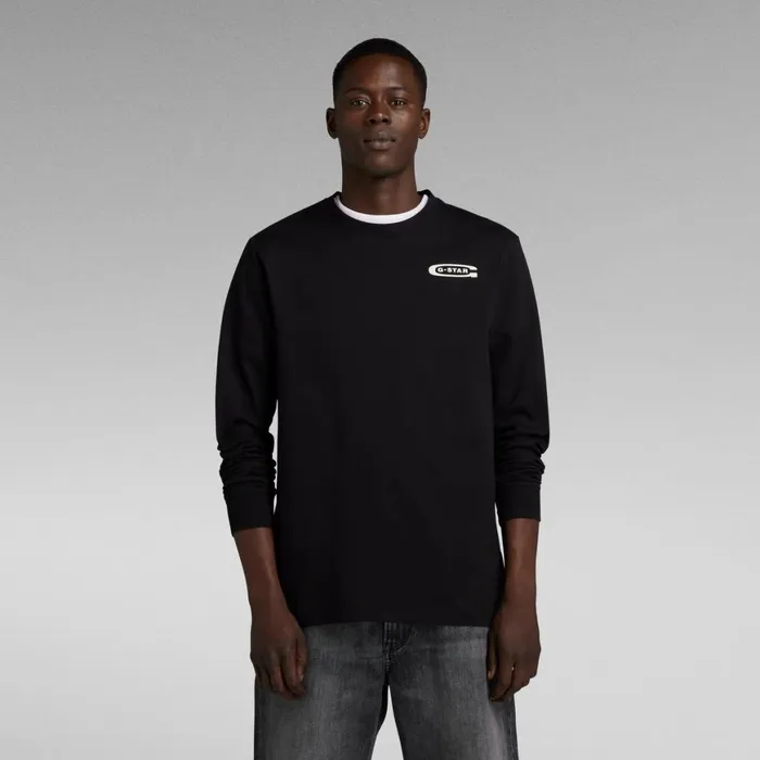 TShirts and Polos Men GStar RAW Old School Chest Graphic TShirt Dark Black