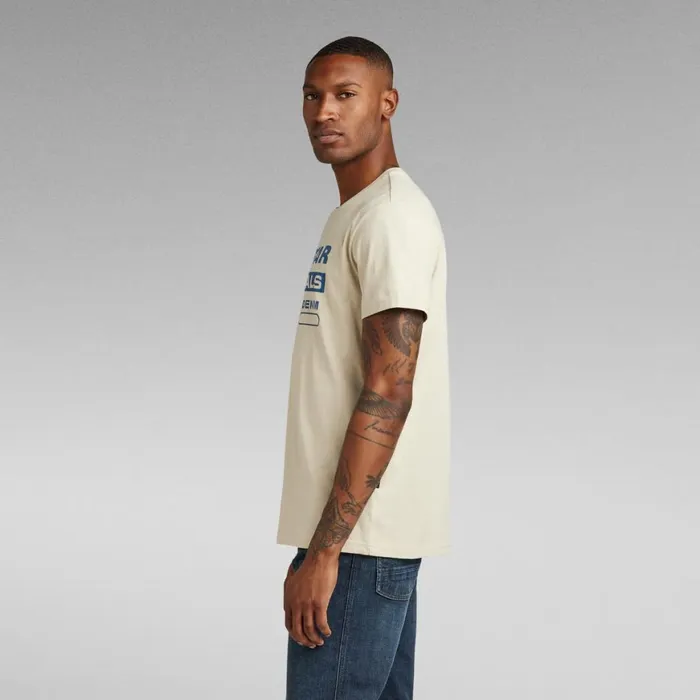 TShirts and Polos Men GStar RAW Originals Label TShirt Brown Rice