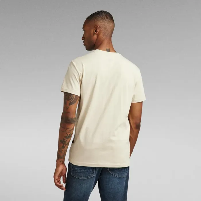 TShirts and Polos Men GStar RAW Originals Label TShirt Brown Rice