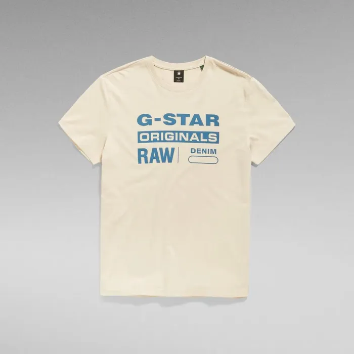 TShirts and Polos Men GStar RAW Originals Label TShirt Brown Rice