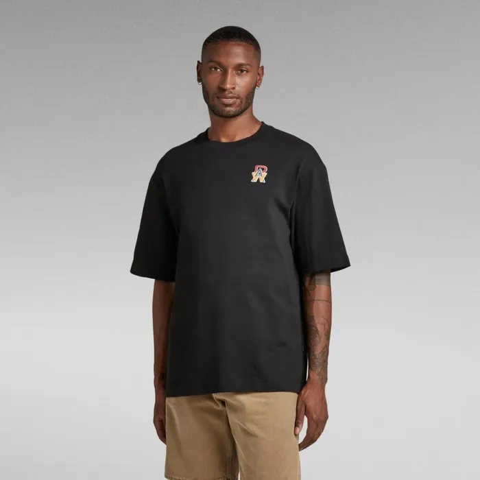 TShirts and Polos Men GStar RAW Oversized Boxy TShirt Embro RAW Dark Black