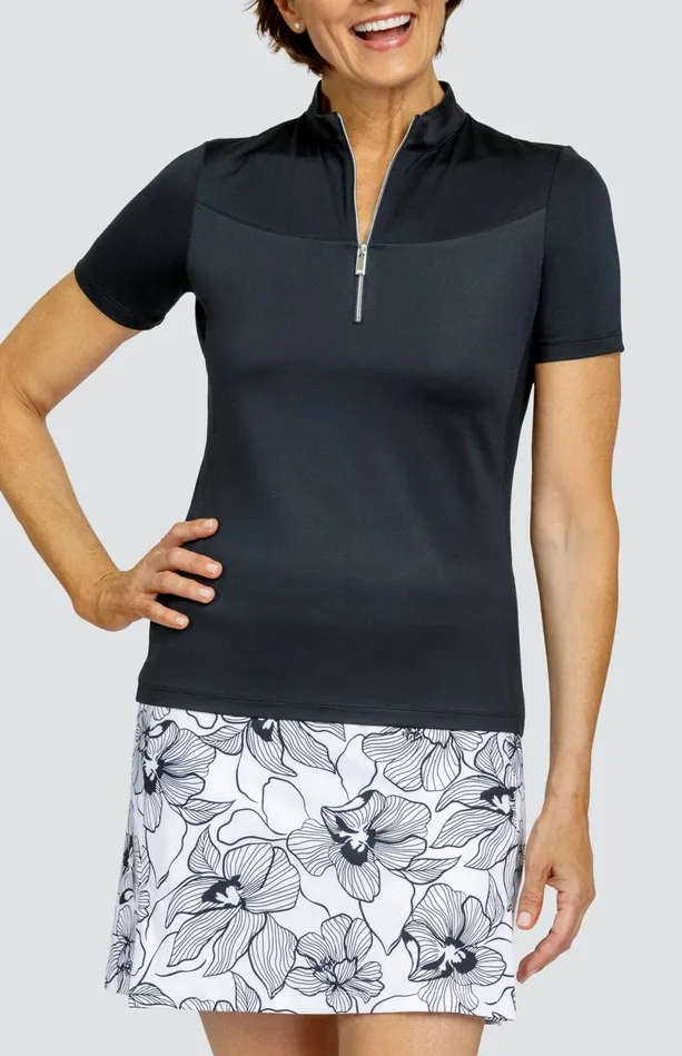 Tail Activewear Altai Top 8211 Onyx Black Women Short Sleeve