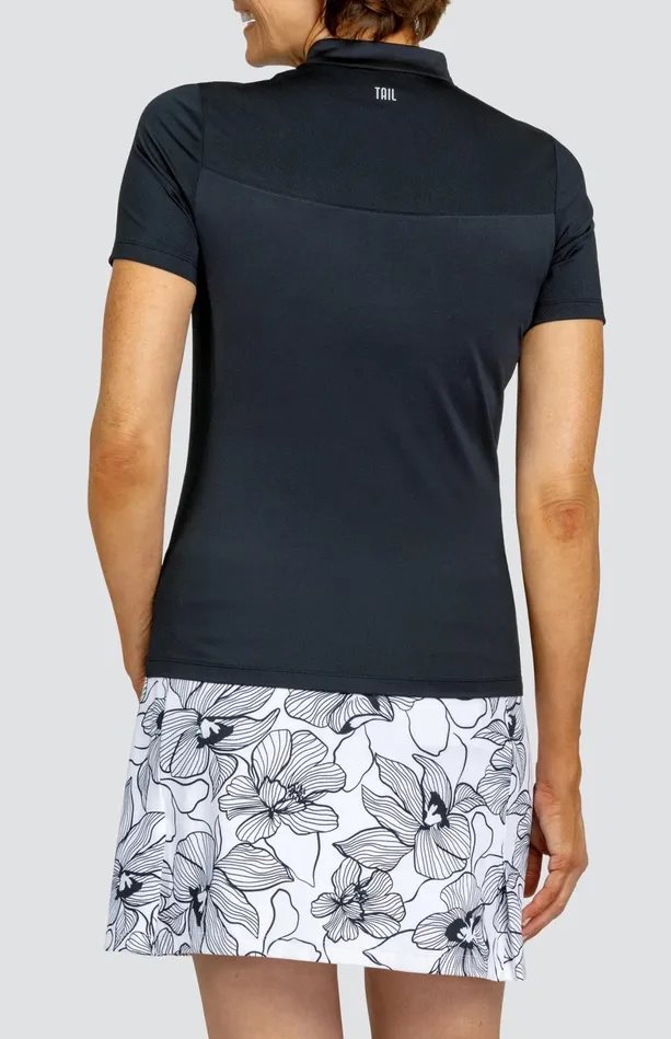 Tail Activewear Altai Top 8211 Onyx Black Women Short Sleeve
