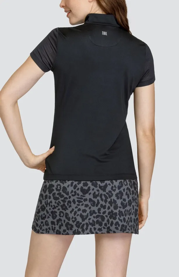 Tail Activewear Nivah Top 8211 Onyx Black Women Short Sleeve