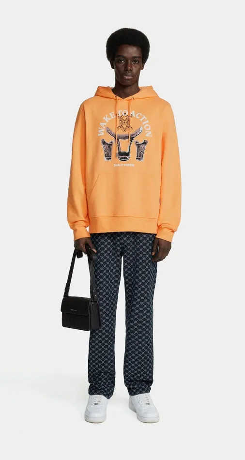 Tangerine Orange Rivo Hoodie Orange Men Daily Paper Hoodies and Sweaters