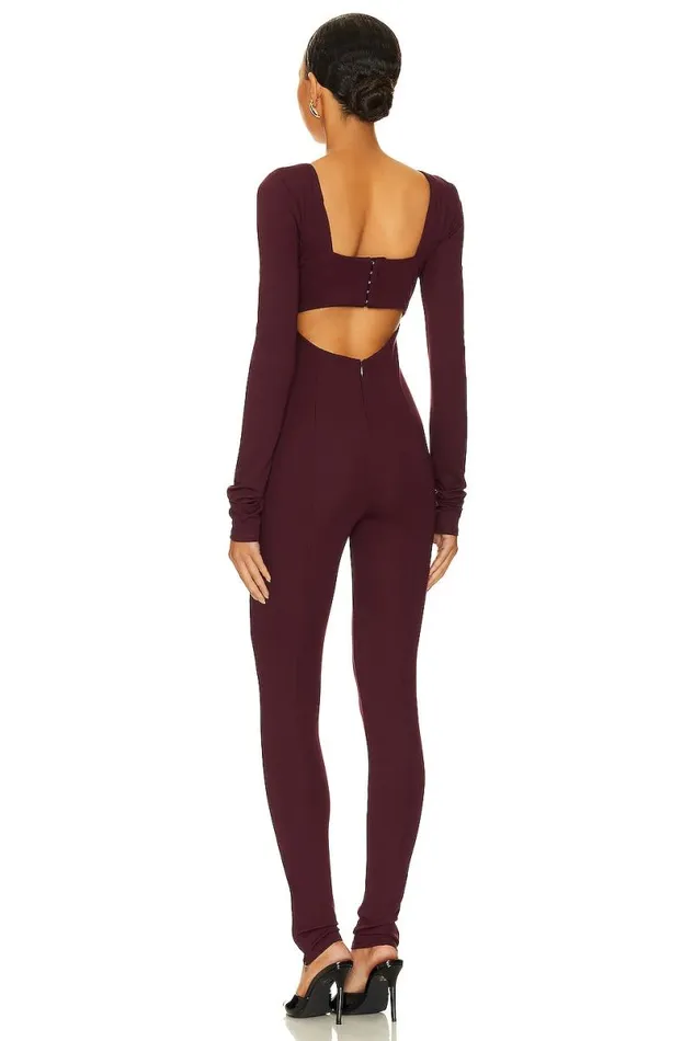 Tanya Jumpsuit Midnight Burgundy Women Lovers and Friends Jumpsuits