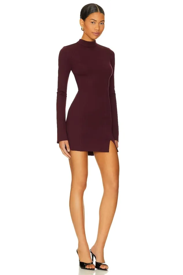 Tanya Mini Dress Midnight Burgundy Women Lovers and Friends Dresses