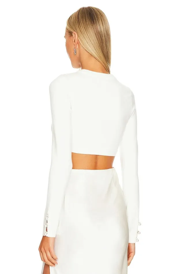 Tara Micro Cardigan Ivory Women Lovers and Friends Tops