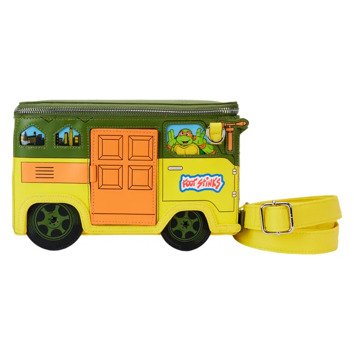 Teenage Mutant Ninja Turtles 40th Anniversary Party Wagon Figural Crossbody Bag Unisex Loungefly Crossbody Bags Teenage Mutant Ninja Turtles 40th Anniversary Party Wagon Figural Crossbody Bag Unisex Loungefly Crossbody Bags