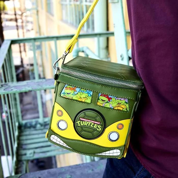 Teenage Mutant Ninja Turtles 40th Anniversary Party Wagon Figural Crossbody Bag Unisex Loungefly Crossbody Bags Teenage Mutant Ninja Turtles 40th Anniversary Party Wagon Figural Crossbody Bag Unisex Loungefly Crossbody Bags